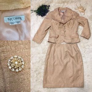 Pink/blush Kay Unger suit